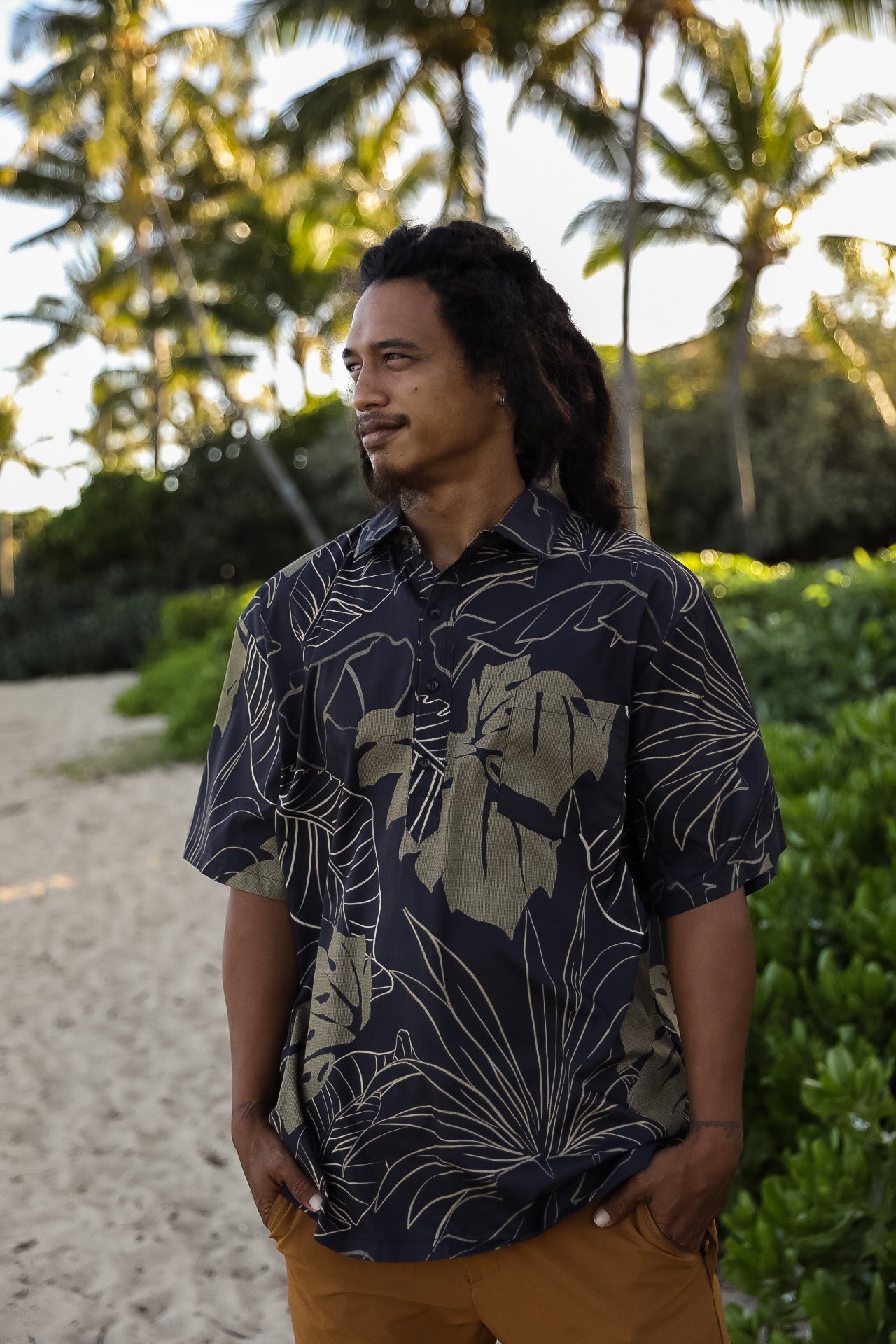 Tiare Green - Men's 100% Rayon Hawaiian Shirt