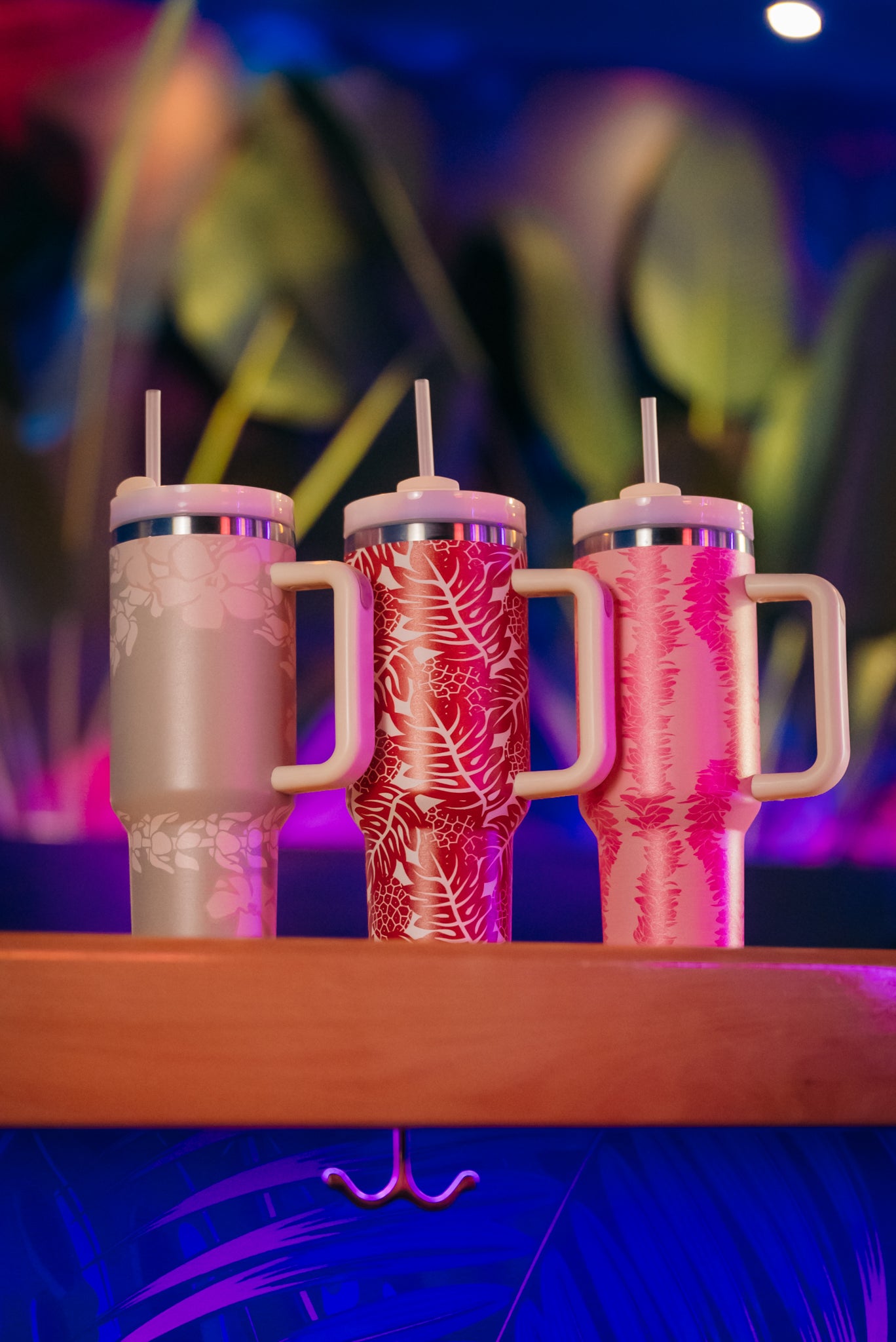 Hawaiian Skinny Tumbler Cup, Hawaiian Print Iced Coffee Travel Cup – Lenae  Designs