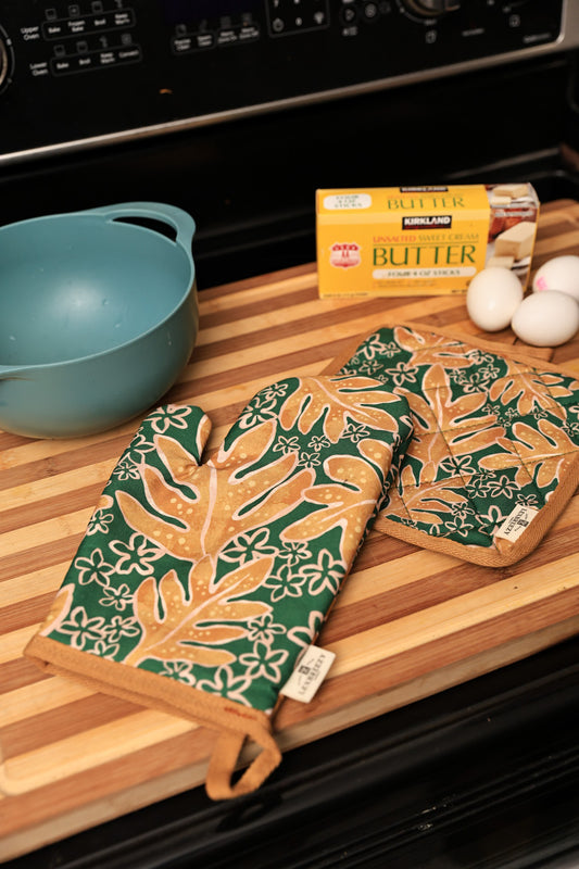 Kitchen Set | Pua Lauaʻe Green/Yellow