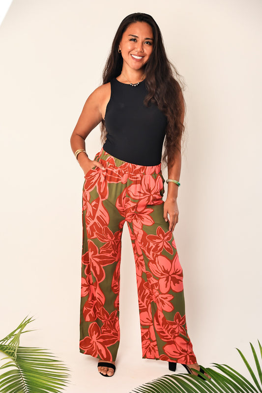 Hele Palazzo Pants | Pua Melia Berry Pink