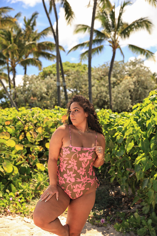 Paradise One-Piece Swimsuit | Orchid Ti Leaf Rum Punch