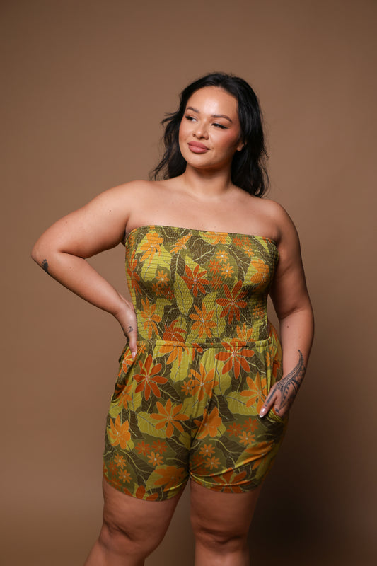 Kamaile Short Romper | Kula Gardenia Green