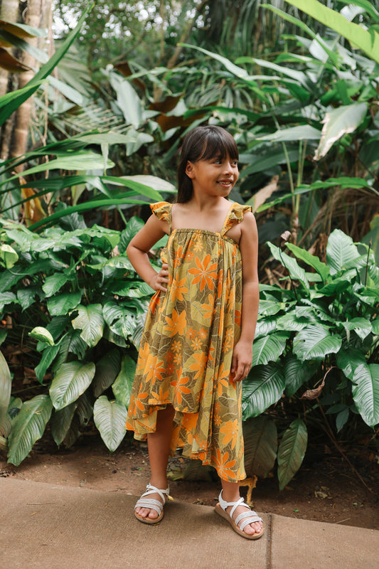 Keiki Makamae Dress | Kula Gardenia Green