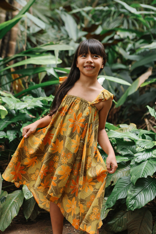 Keiki Makamae Dress | Kula Gardenia Green