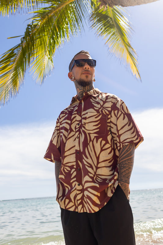 Men's Aloha Shirt | Holiday Monstera (KALA MAI)