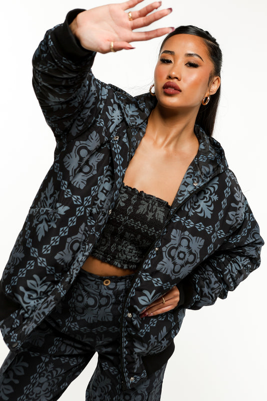 Hoodie Bomber | Tribal Quilt