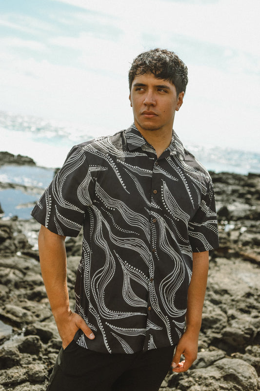 Black Hawaiian Shirts - Trendy Aloha