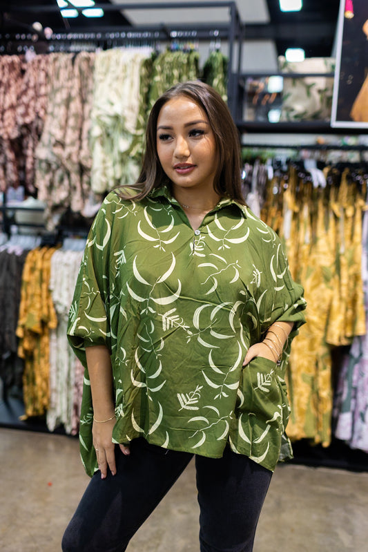 Ahe Kolo Blouse | Koa Seaweed