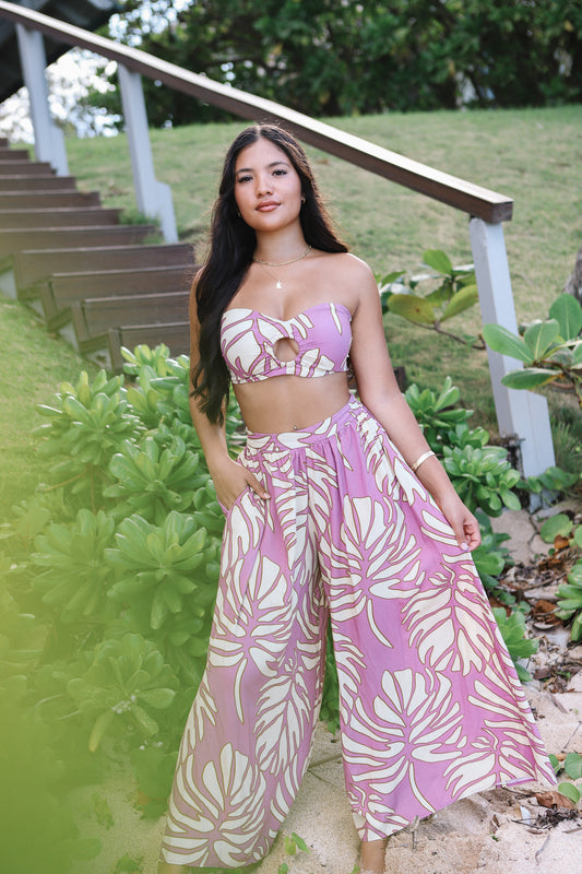 Kanani Set TOP ONLY | Monstera Purple (KALA MAI)