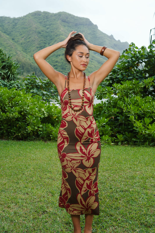 Pu'uwai Knit Dress | Pua Melia Sangria