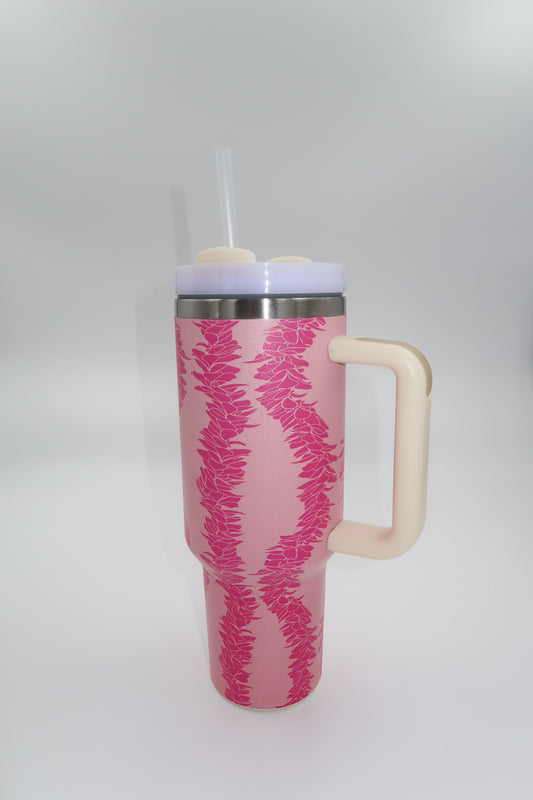 Hawaiian Skinny Tumbler Cup, Hawaiian Print Iced Coffee Travel Cup – Lenae  Designs