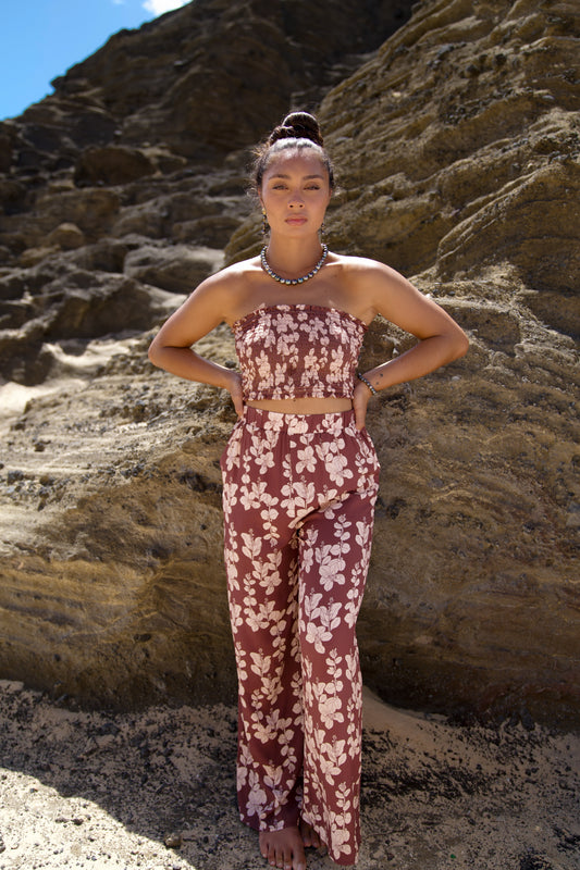 Hele Palazzo Pants | Pōhinahina Plum