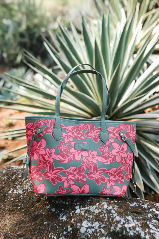 'Eke Tote | Pua Melia Berry Pink