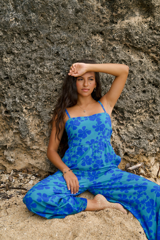 Kai Jumpsuit | Island Retro Blue