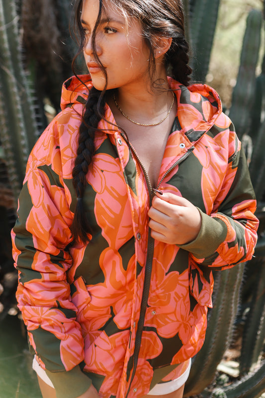 Hoodie Bomber Jacket | Pua Melia Guava