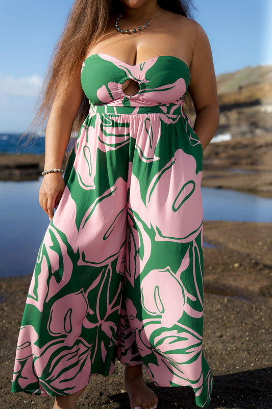 Kanani Set | Anthurium Dark Green/Pink