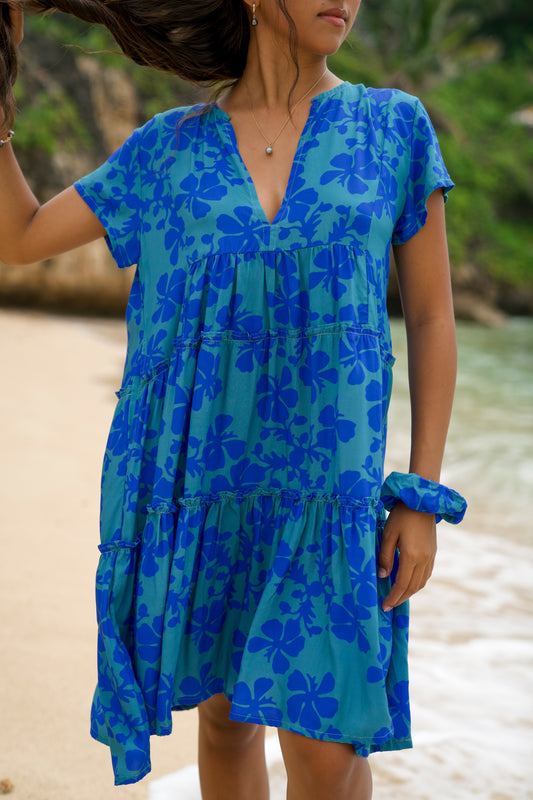 Florentine Dress | Island Retro Blue