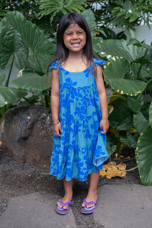 Keiki Paisley Dress | Island Retro Blue