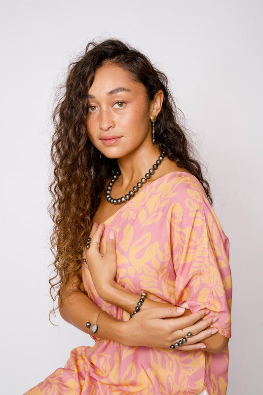 Hoku One Shoulder Blouse | Laua'e Fern Pog