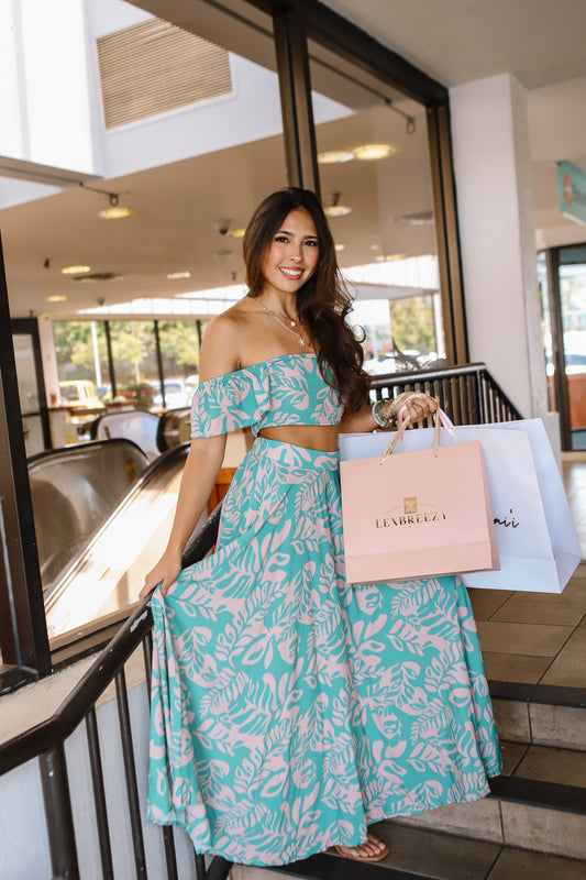 Mahina Two-Piece Set | Laua'e Fern Aqua