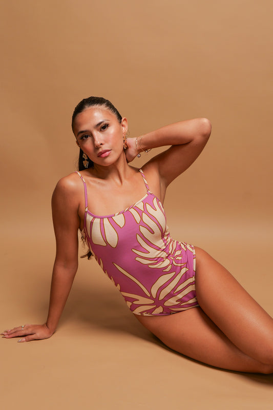 Taytum Bodysuit | Monstera Purple