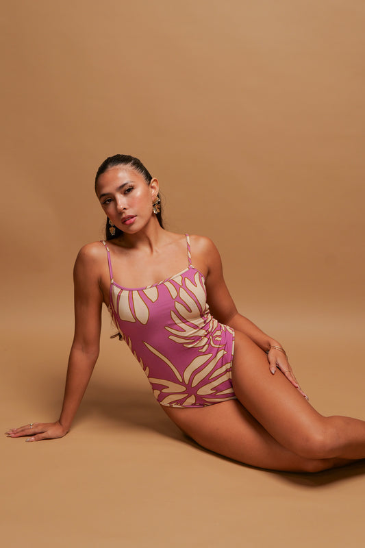 Taytum Bodysuit | Monstera Purple