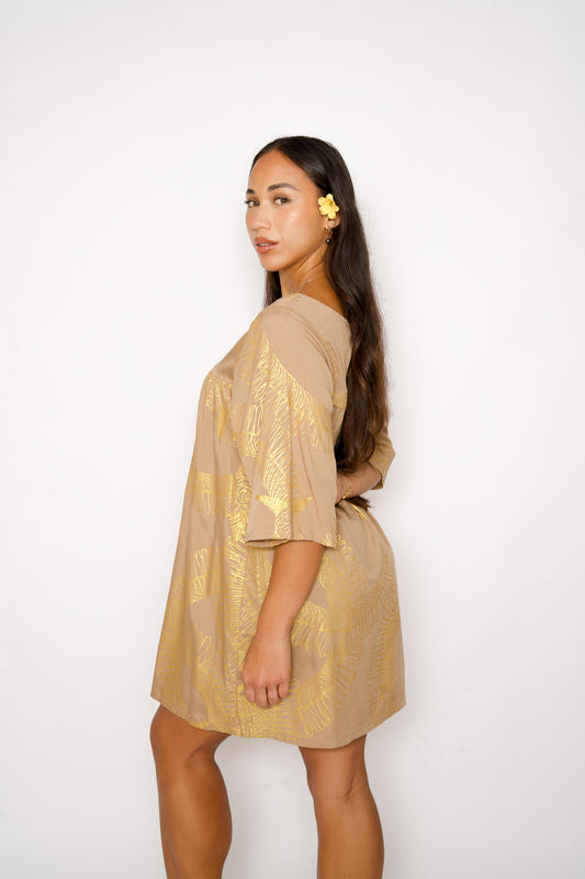 Babydoll Dress | Ginger Lei Metallic