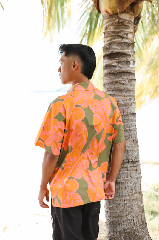 Men's Aloha Shirt |  Pua Melia Guava