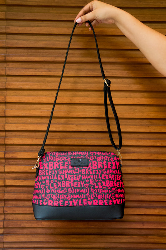 Crossbody 'Eke Bag | Breezy Graffiti Black/Pink