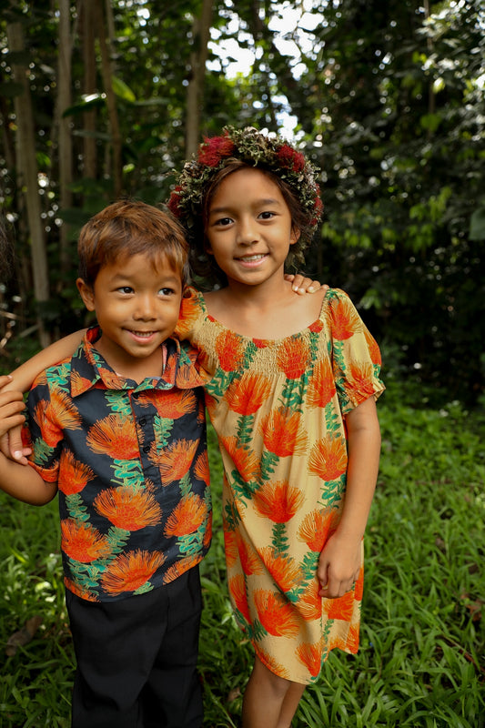 Keiki Aloha Shirt in 'Ōhi'a Lehua | Kids Clothing | Lexbreezy Hawaii ...